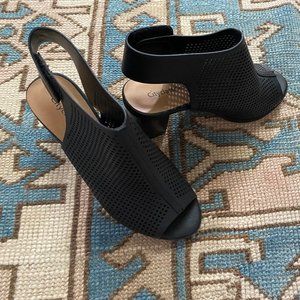 Black Heeled Sandal, Size 8.5, Worn Once